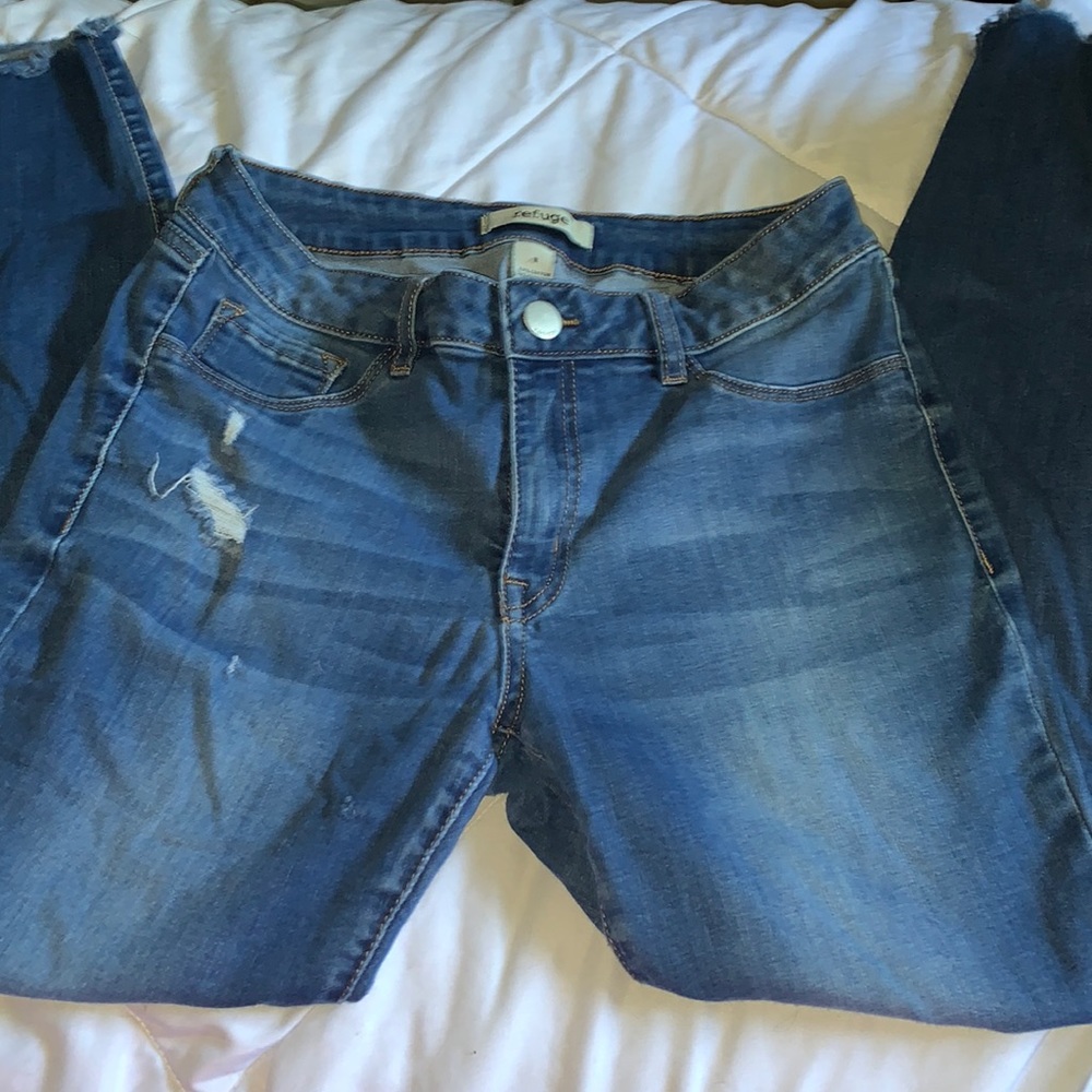 refuge distressed skinny jeans